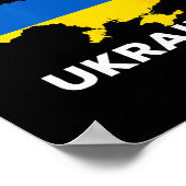 Support Ukraine I Stand With Ukraine Ukrainian Map Poster (Ecke)