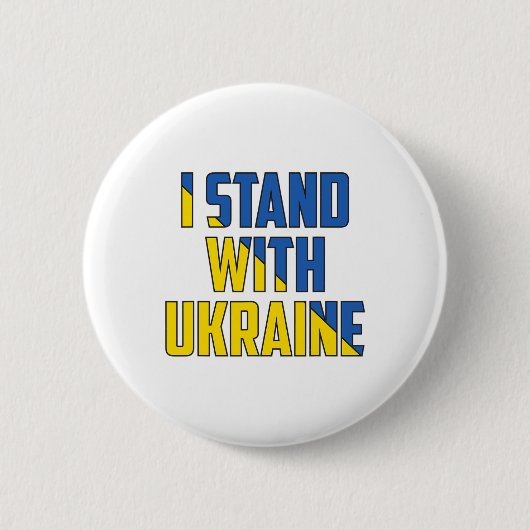 Support Ukraine I Stand With Ukraine Ukrainianflag Button (Vorderseite)