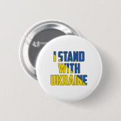 Support Ukraine I Stand With Ukraine Ukrainianflag Button (Vorne & Hinten)