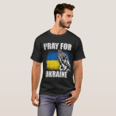 Support Ukraine Pray For Ukraine Ukraine Flag Peac T-Shirt (Vorne ganz)