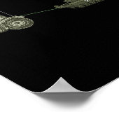 Support Ukraine Tractor Pulling A Russian  Poster (Ecke)