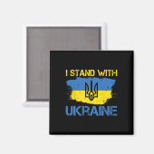 Support Ukraine With This Ukraine Flag I Stand Wit Magnet (Vorderseite/Rückseite)