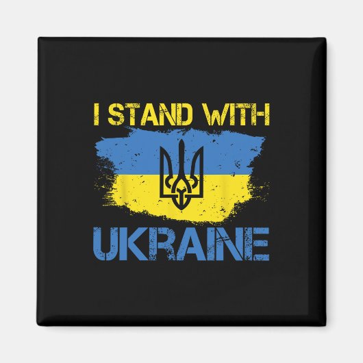 Support Ukraine With This Ukraine Flag I Stand Wit Magnet (Vorne)