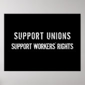 Support Unions Support Workers Rights Pro-Union Poster (Vorne)