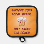 Support your baker they knead the dough topflappen (Vorderseite)