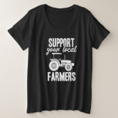 Support Your Farmers Große Größe T-Shirt (Design vorne)