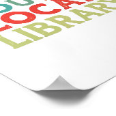 Support Your Local Library Book Readers Lovers Poster (Ecke)