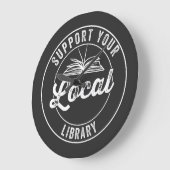 support your local library große wanduhr (Winkel)