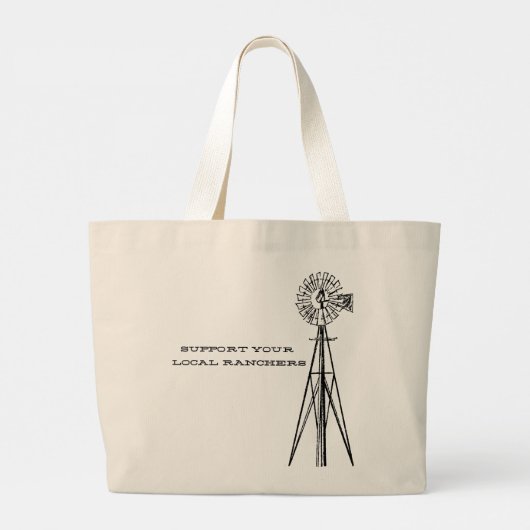 Support your local ranchers tote jumbo stoffbeutel (Rückseite)