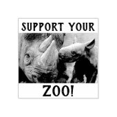 "Support Your Zoo" Gummistempel (Prägung)