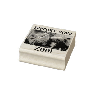 "Support Your Zoo" Gummistempel