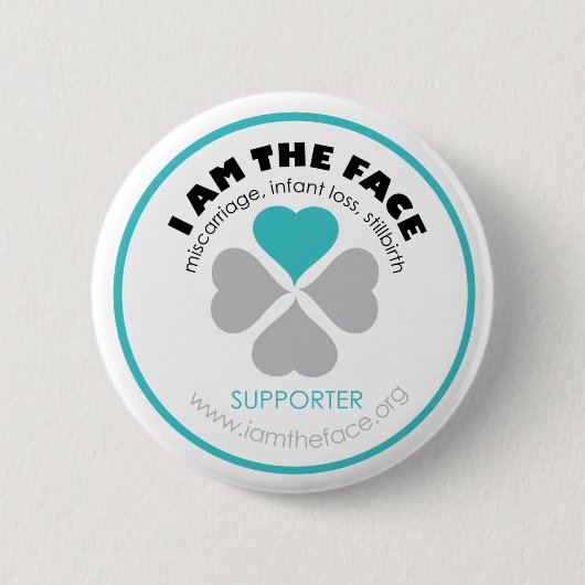 *Supporter* BIN ICH der GESICHT Blau-Knopf Button (Vorderseite)