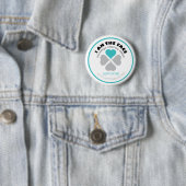 *Supporter* BIN ICH der GESICHT Blau-Knopf Button (Beispiel)