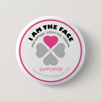 *Supporter* BIN ICH der GESICHT Rosa-Knopf Button