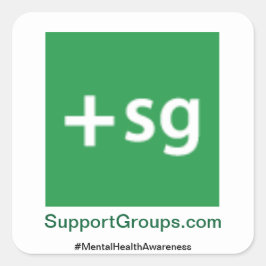 SupportGroups.com #MentalHealthBewusstsein Quadratischer Aufkleber