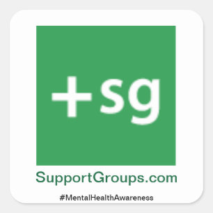 SupportGroups.com #MentalHealthBewusstsein Quadratischer Aufkleber
