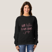 Supportive Quotenaufkleber Sweatshirt (Vorne ganz)