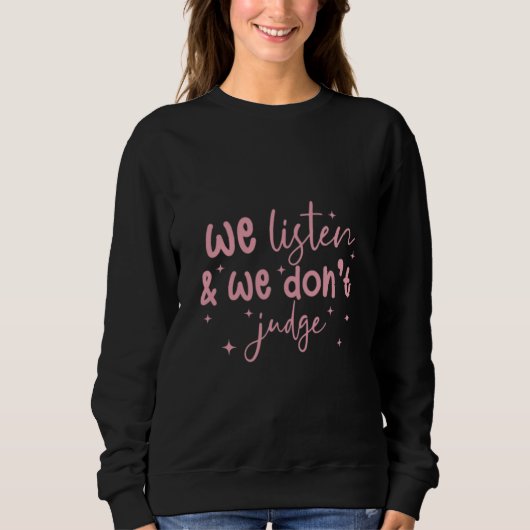 Supportive Quotenaufkleber Sweatshirt (Vorderseite)
