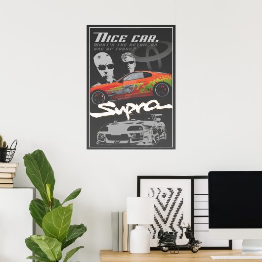 Supra A80 Fast & Furious Poster (Heimbüro)