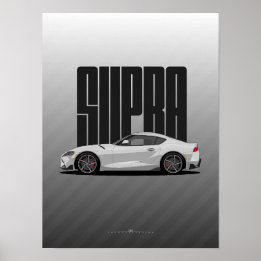 Supra MK5 - Silbersportwagen Poster