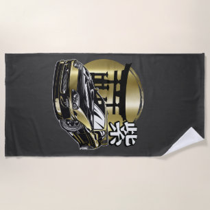 Supra Mk 4 Golden Drift Car Strandtuch