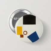 Suprematism. Selbstporträt in zwei Maßen Button (Vorne & Hinten)