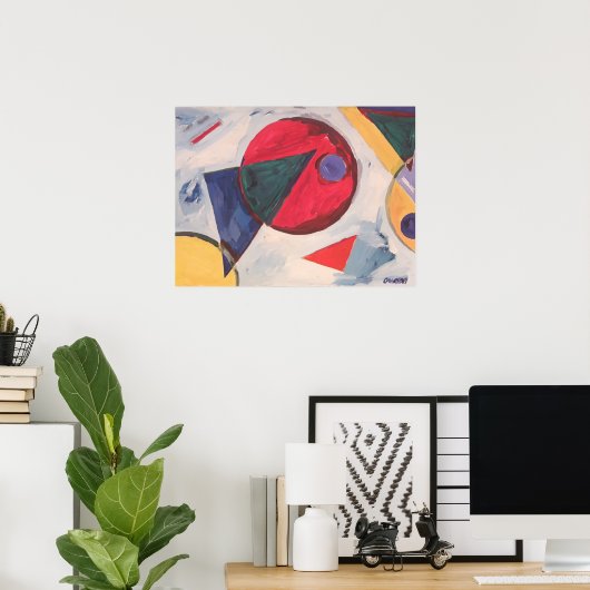 Suprematismus mit Dreieck Poster (Heimbüro)