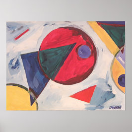 Suprematismus mit Dreieck Poster