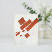 Suprematismus. Zweidimensionales Selbstportrait Postkarte (Stehend Vorderseite)