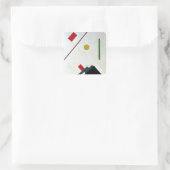 Suprematistische Zusammensetzung, 1915 Quadratischer Aufkleber (Tasche)