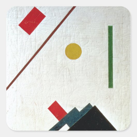Suprematistische Zusammensetzung, 1915 Quadratischer Aufkleber (Vorderseite)