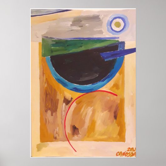 Suprematistische Zusammensetzung mit Halbkreis Poster (Vorne)