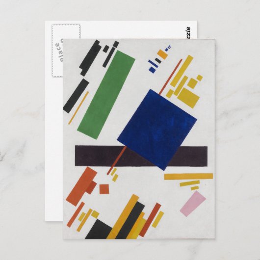 Suprematistische Zusammensetzung von Kazimir Malev Postkarte (Vorne/Hinten)