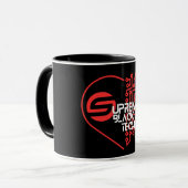 Supreme Black in Tech-Tasse Tasse (Vorderseite Links)