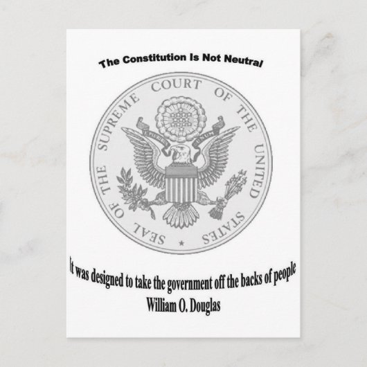 Supreme Court Symbol Postkarte (Vorderseite)