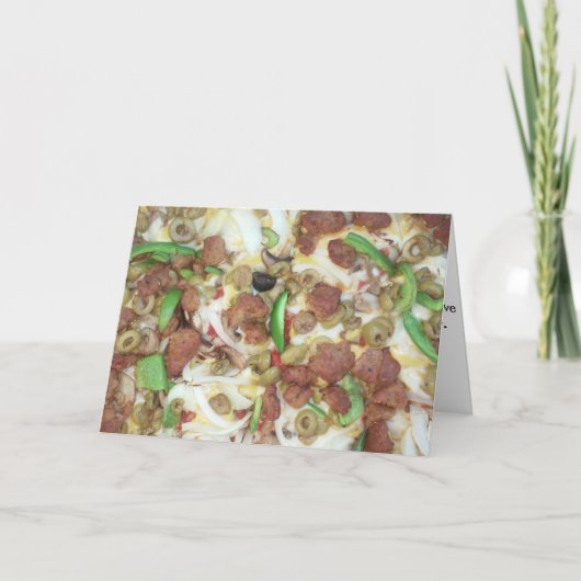 "Supreme Pizza" Get Well Card Karte (Vorderseite)