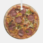 Supreme Pizza Ornament Aus Glas (Vorderseite)