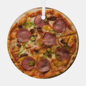 Supreme Pizza Ornament Aus Glas (Rückseite)