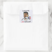 supreme quadratischer aufkleber (Tasche)