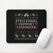 Suprt Coworker Retro Ugly Christmas Saying Quote Mousepad (Mit Mouse)