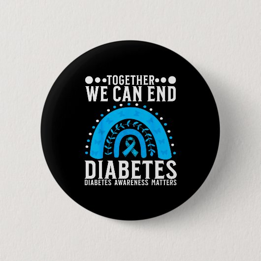 Suprt Diabetes Awareness Month For Diabetes Women  Button (Vorderseite)