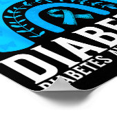 Suprt Diabetes Awareness Month For Diabetes Women  Poster (Ecke)
