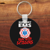 Suprt EMS Lauf mit Schere Halloween EMT Schlüsselanhänger (Vorderseite)