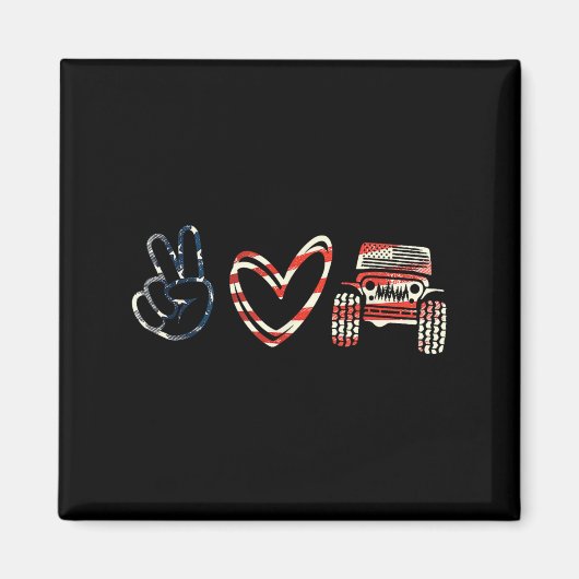 Suprt Frieden Liebe Frieden Liebe Offroad Magnet (Vorne)