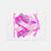 Suprt Squad Breast Cancer Awareness Nk Ribbon Wome Fleecedecke (Vorderseite (Horizontal))