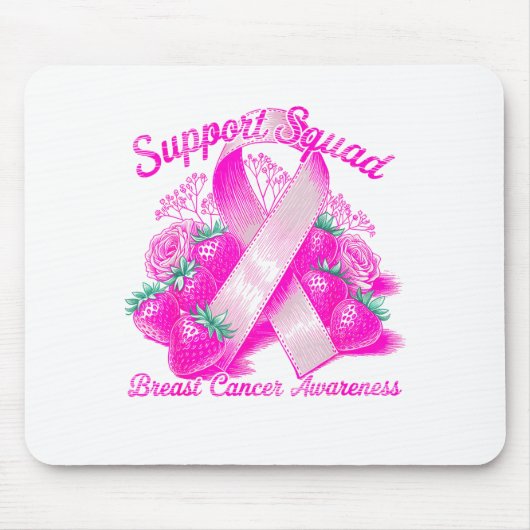 Suprt Squad Breast Cancer Awareness Nk Ribbon Wome Mousepad (Vorne)