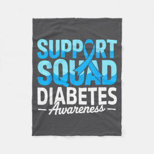 Suprt Squad Ich trage Blau Diabetes Typ 1 T1d Bewu Fleecedecke