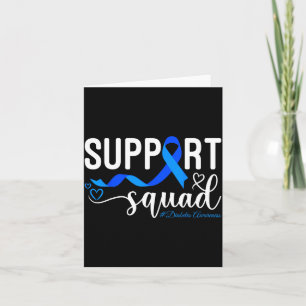 Suprt Squad Typ-1-Diabetes-Bewusstsein T1d Blaues  Karte