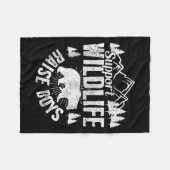 Suprt Wildlife Raise Boys Mom Dad Wild One Funny G Fleecedecke (Vorderseite (Horizontal))