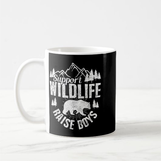 Suprt Wildlife Raise Boys Mom Dad Wild One Funny G Kaffeetasse (Links)